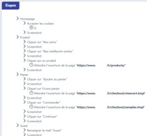 Utilisez le visionneuse de scénario pour lire votre scénario sous forme d’étapes lisibles par tous Fonctionnalités clés d'une plateforme SaaS d'automatisation de test