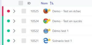 Automatisation de test - Exécution de scénarios sur Chrome, Firefox, Safari et Edge Fonctionnalités clés d'une plateforme SaaS d'automatisation de test