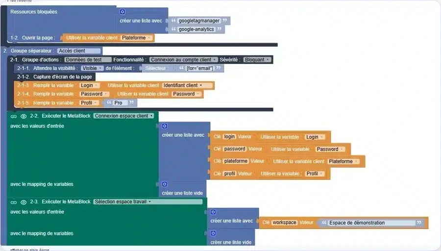 The No-Code Editor: Action Groups, Variables, and MetaBlocks